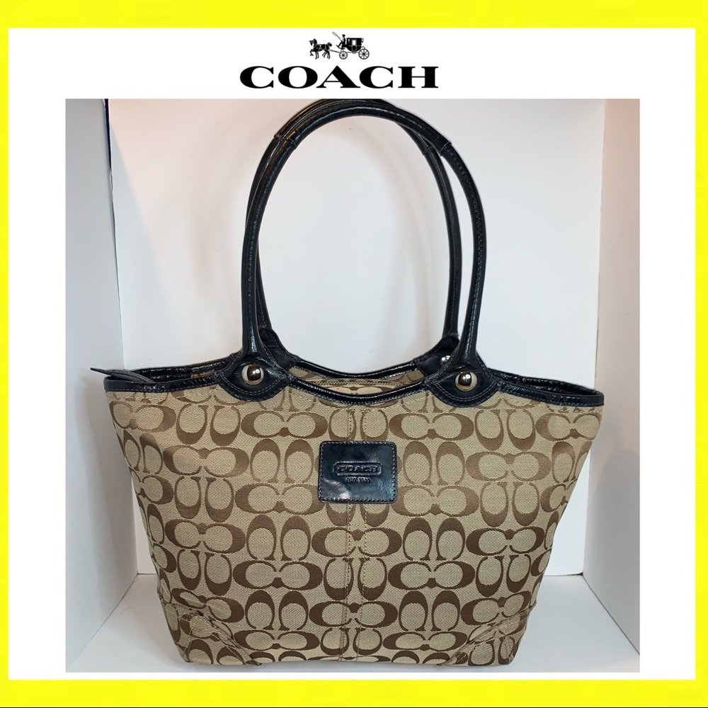 Coach Sig. Jacquard Bleecker Tote Shoulder Bag